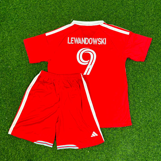 Robert Lewandowski Chicago Fire FC 2026-2027 Kids Red New Season Soccer Kit Jersey