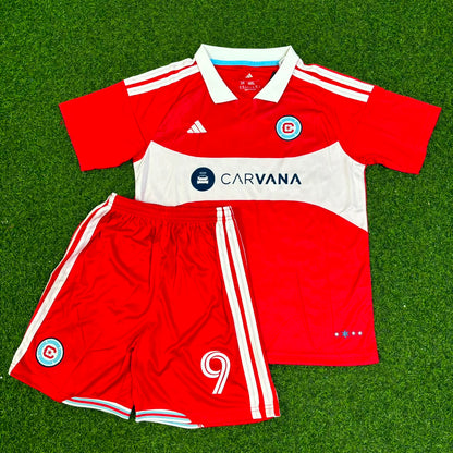 Robert Lewandowski Chicago Fire FC 2026-2027 Kids Red New Season Soccer Kit Jersey