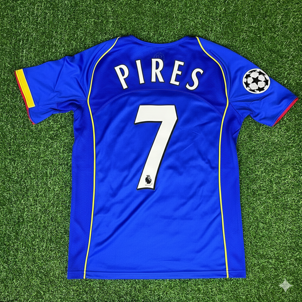 Robert Pires Arsenal 2004-05 Blue Retro Jersey Trikot Maglia Camiseta