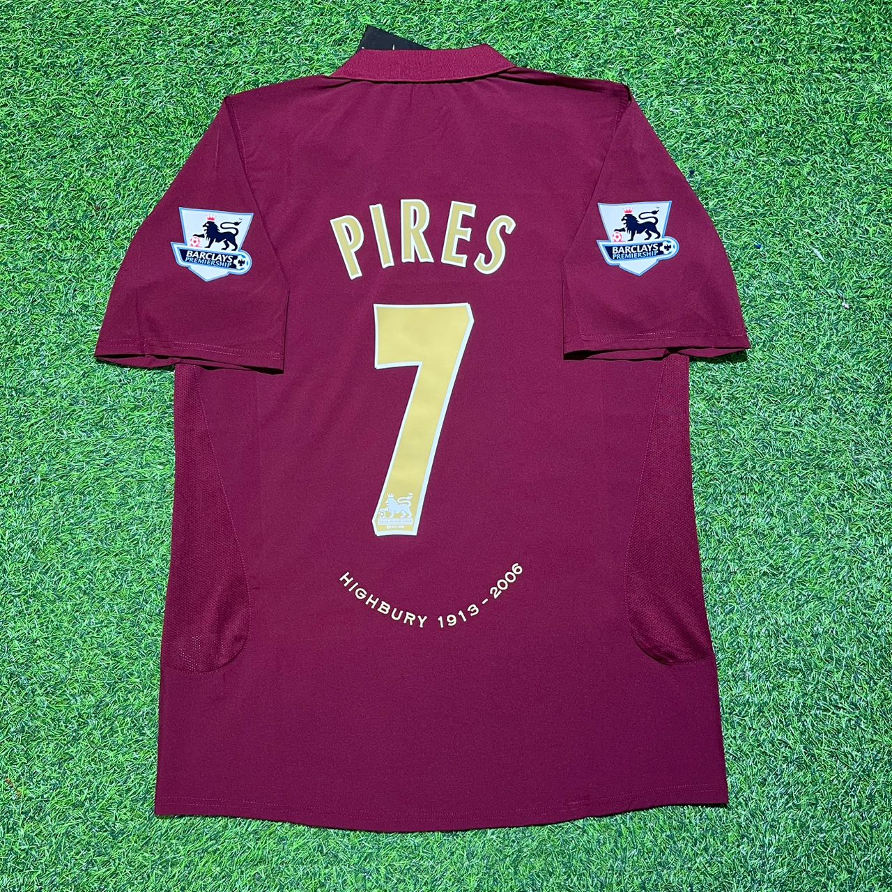 Robert Pires Arsenal 2006 Highbury Burgundy Retro Football Jersey Soccer Shirt