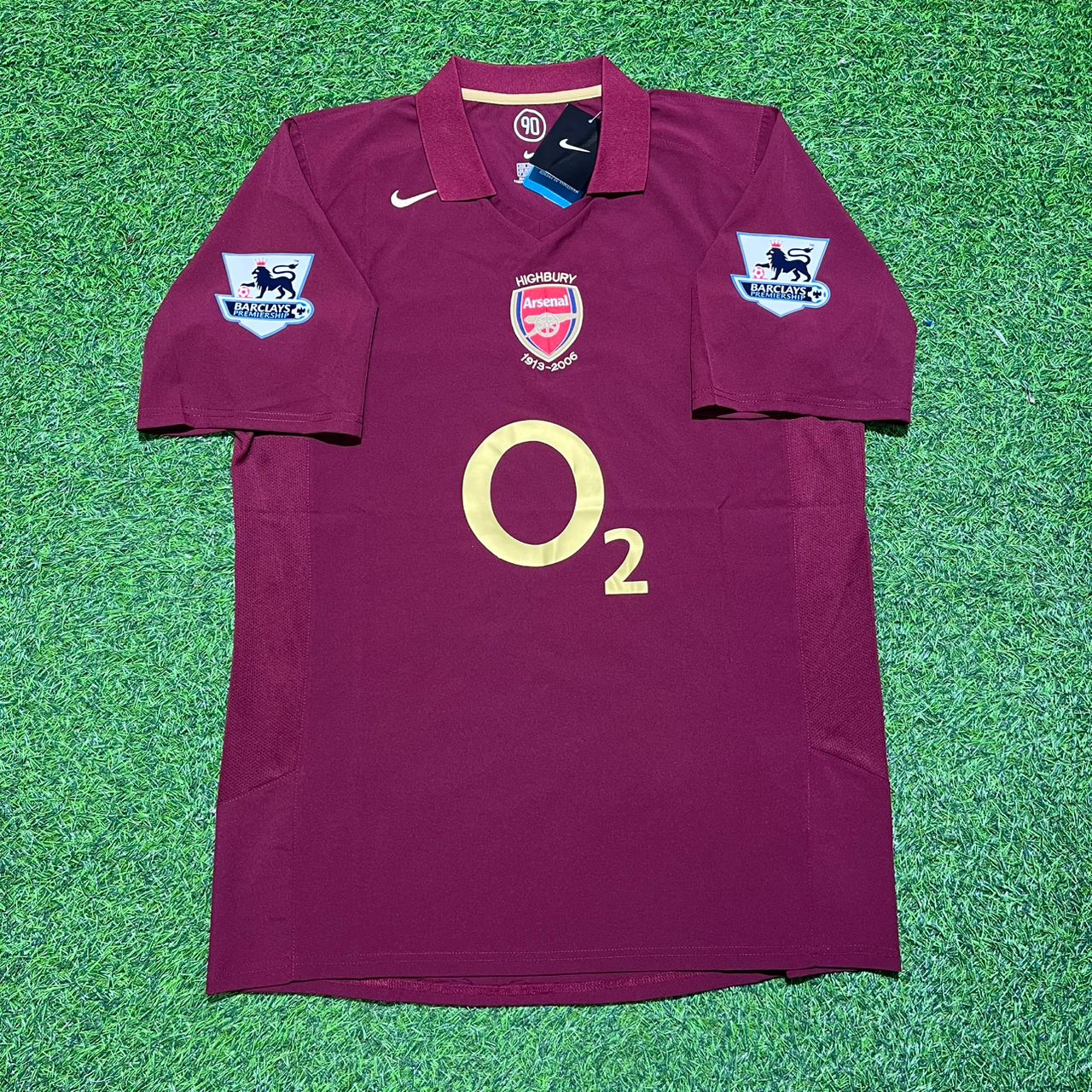 Robert Pires Arsenal 2006 Highbury Burgundy Retro Football Jersey Soccer Shirt