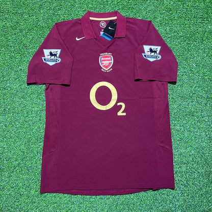 Robert Pires Arsenal 2006 Highbury Burgundy Retro Football Jersey Soccer Shirt