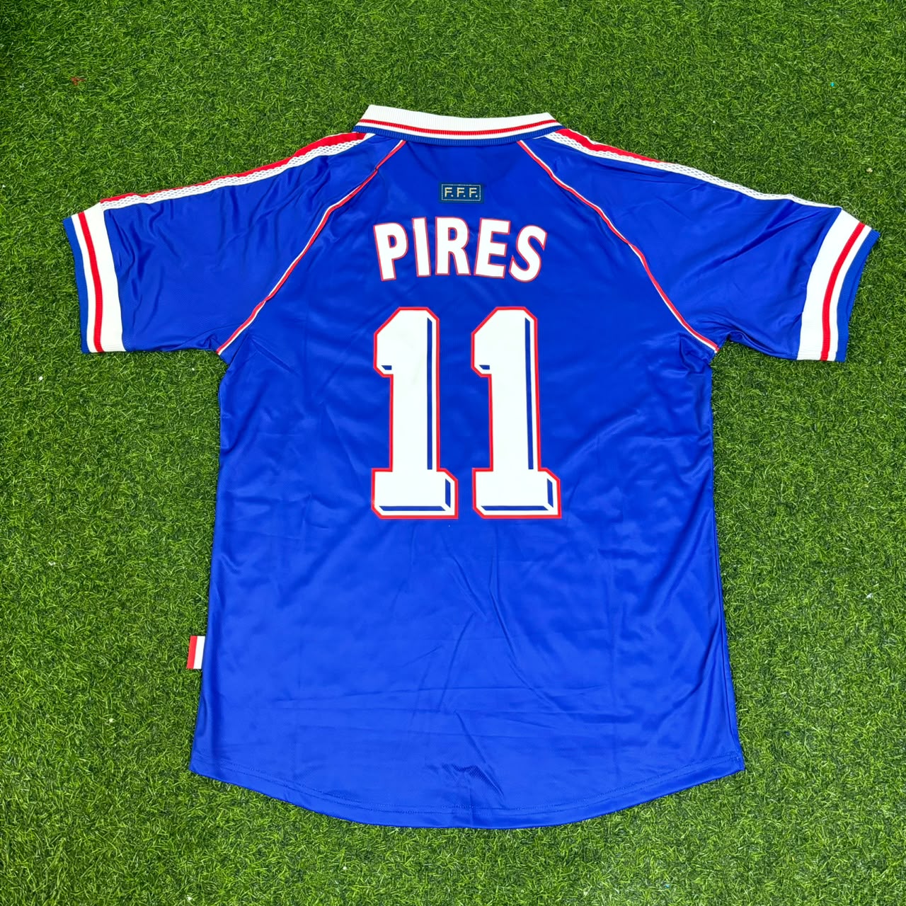 Robert Pires France 1998 World Cup Retro Football Jersey Maillot Trikot Soccer Shirt