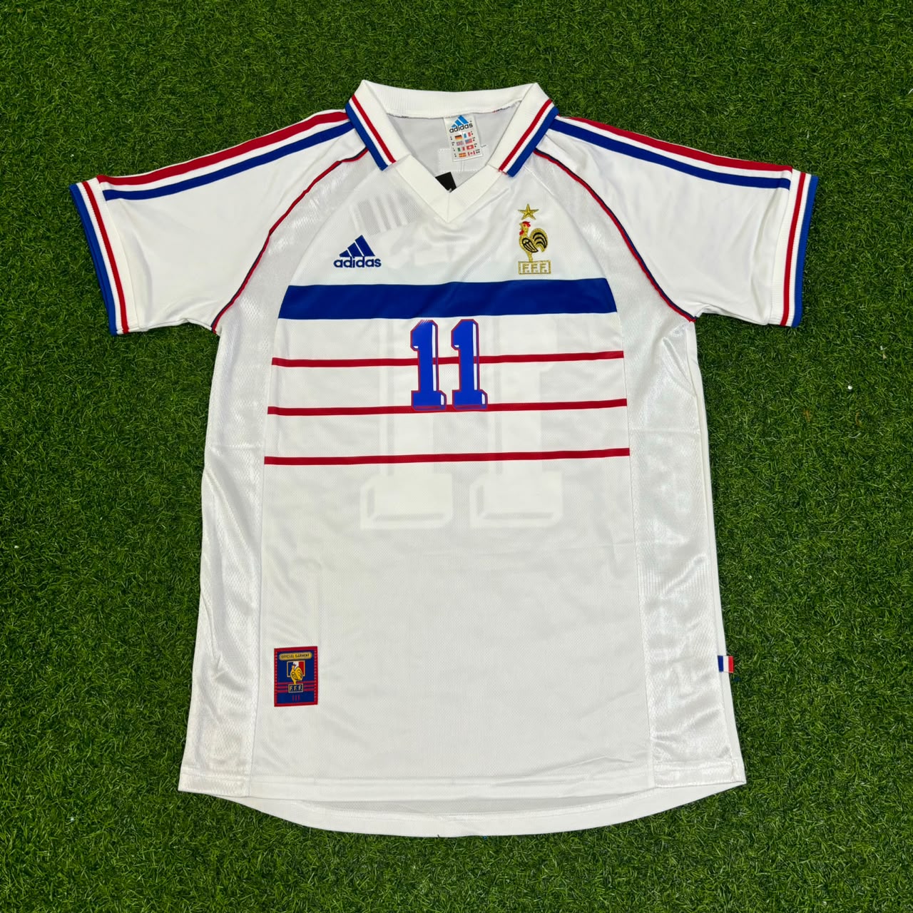 Robert Pires France 1998 World Cup Retro Jersey Maillot Trikot