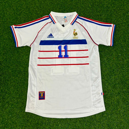 Robert Pires France 1998 World Cup Retro Jersey Maillot Trikot