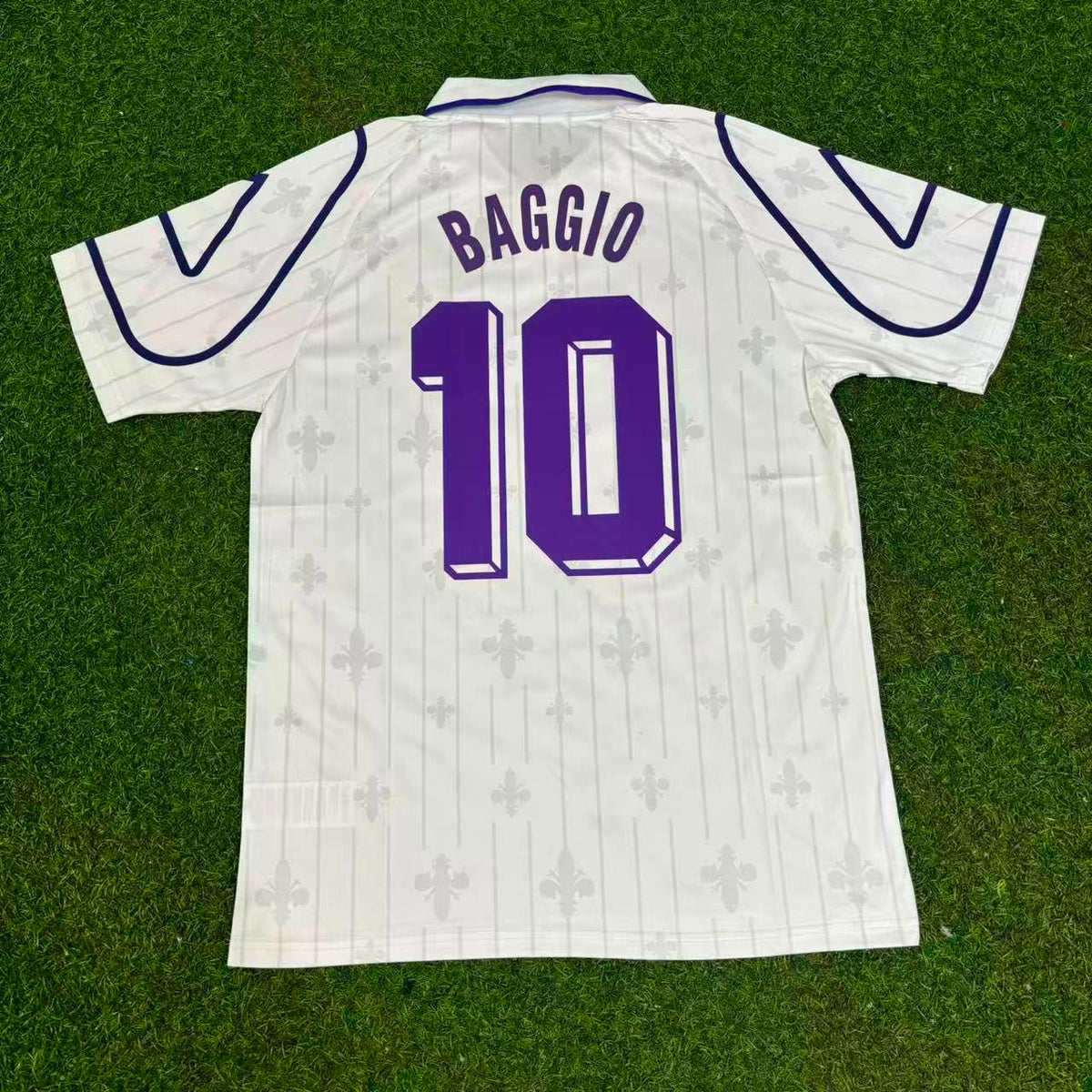 Roberto Baggio Fiorentina Weißes Retro-Fußballtrikot