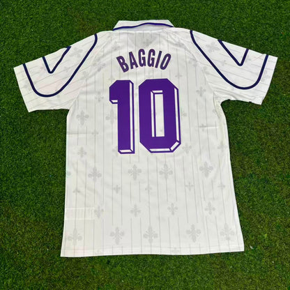 Roberto Baggio Fiorentina Weißes Retro-Fußballtrikot