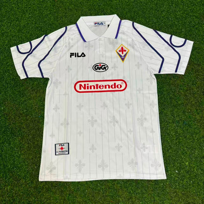 Roberto Baggio Fiorentina Weißes Retro-Fußballtrikot