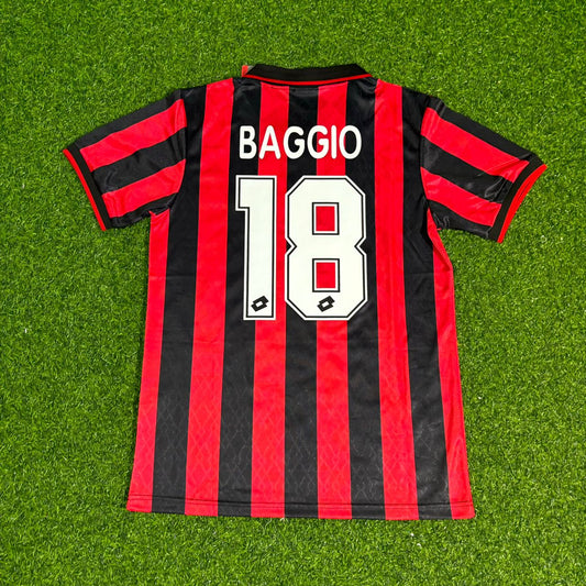 Roberto Baggio AC Milan 1995-1997 Home Retro Football Jersey