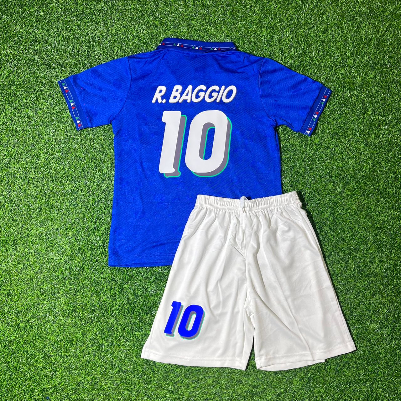 Roberto Baggio Italy 1994 World Cup Retro Kids Football Jersey Kit