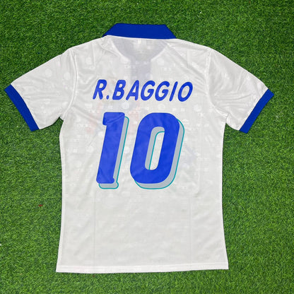 Roberto Baggio Italy 1994 World Cup White Retro Football Jersey