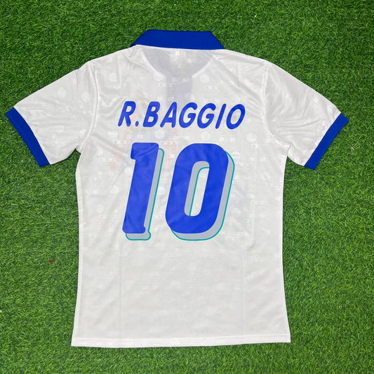 Roberto Baggio Italy 1994 World Cup White Retro Football Jersey