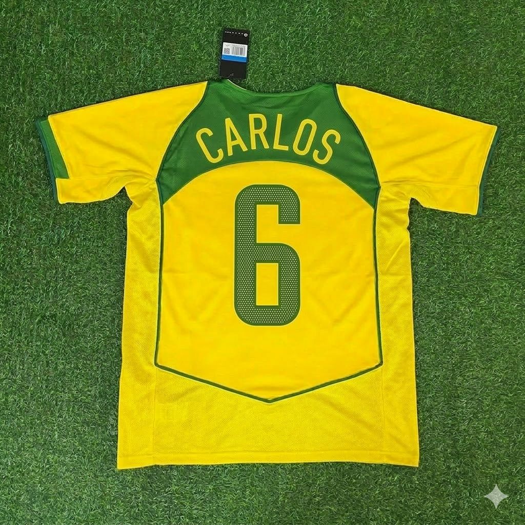 Roberto Carlos 6– Brazil 2004–2006 Retro Kit Jersey – | Trikot | Maillot Soccer Shirt