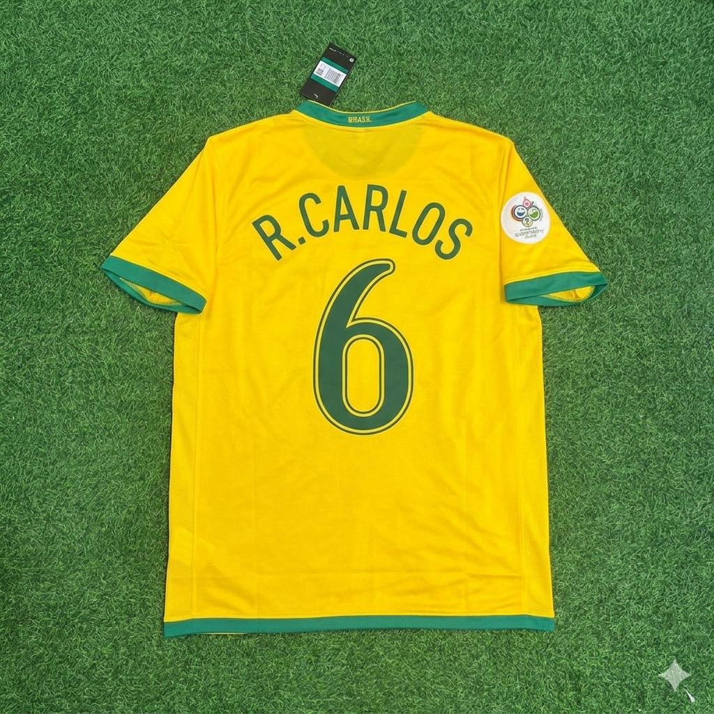 Roberto Carlos #6 Brazil 2006 World Cup Jersey Trikot