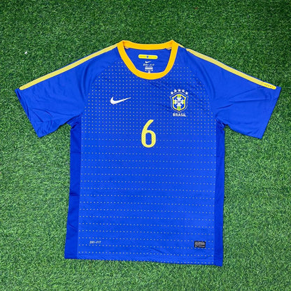Roberto Carlos Brazil World Cup Retro Blue Jersey Trikot