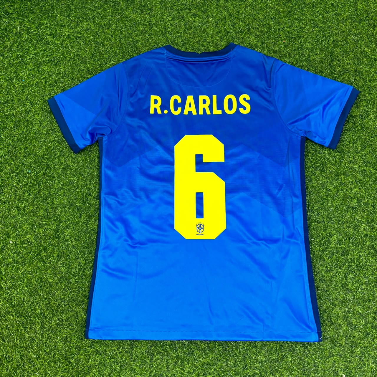 Roberto Carlos Brazil Blue Football Jersey Trikot Maillot