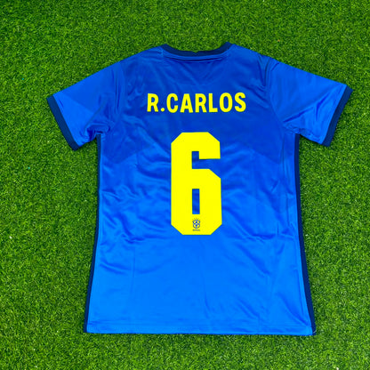 Roberto Carlos Brazil Blue Football Jersey Trikot Maillot