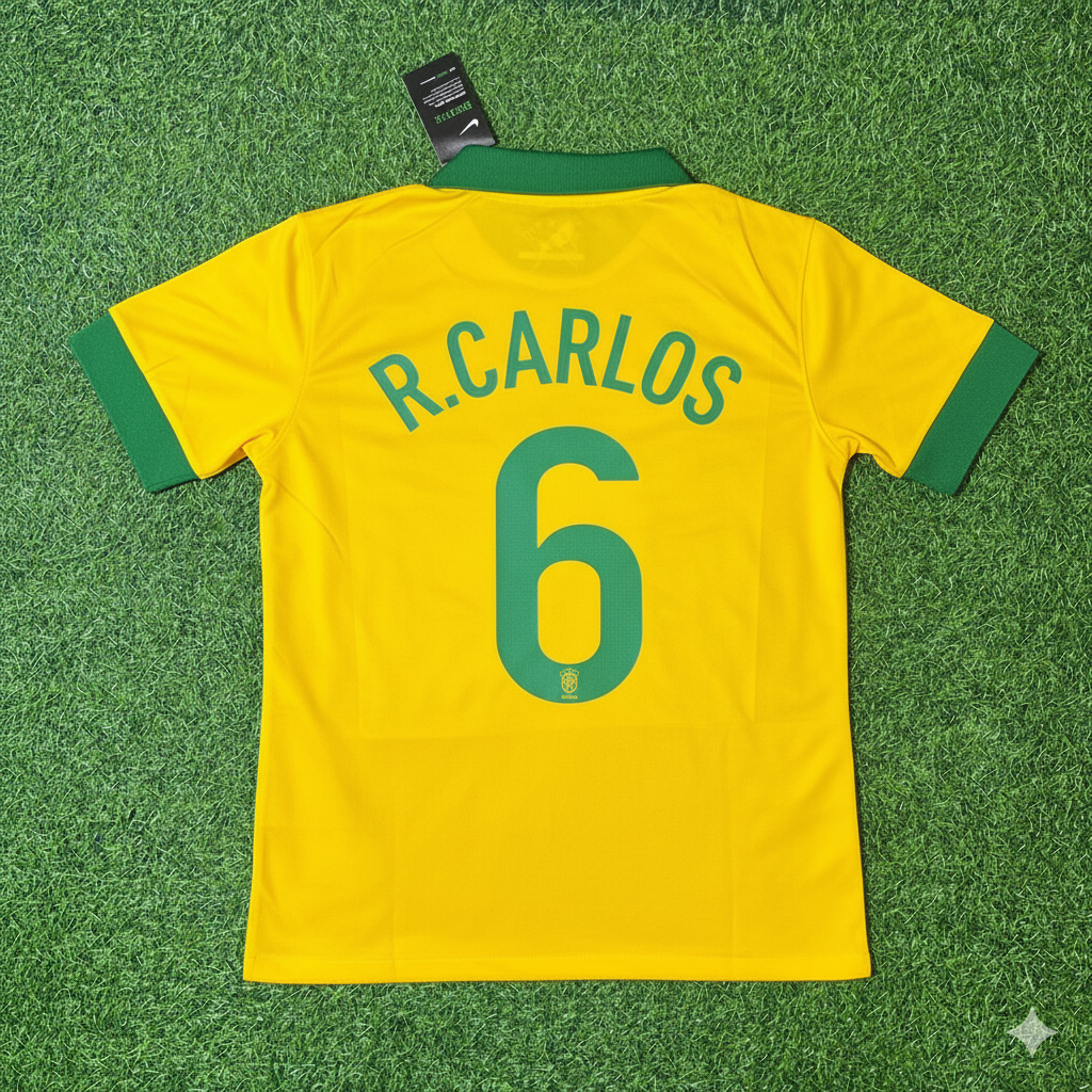 Roberto Carlos Brazil Retro Football Jersey Kit