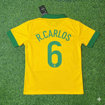 Roberto Carlos Brazil Retro Football Jersey Kit
