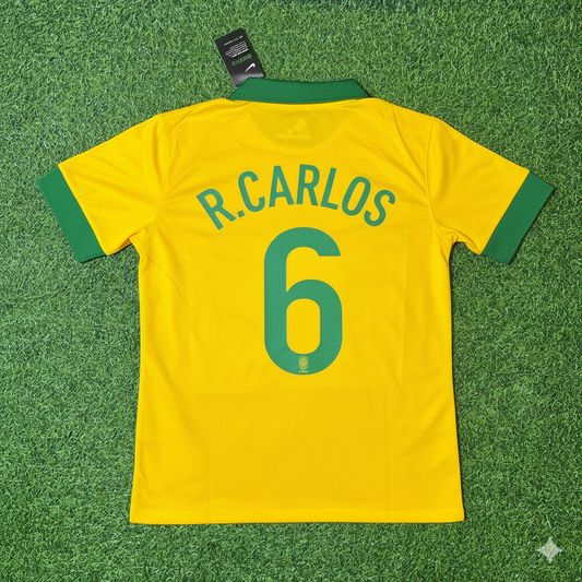 Roberto Carlos Brazil Retro Football Jersey Kit