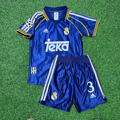 Roberto Carlos Real 1998/1999 Blue Retro Kids Football Jersey