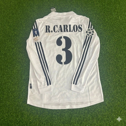 Roberto Carlos 3- Real Madrid 2002/2003 Long Sleeve Home Jersey