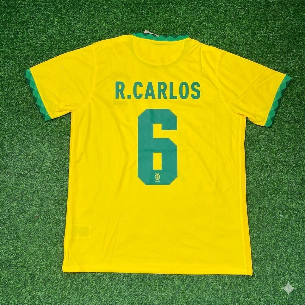Roberto Carlos Brazil Football Retro Jersey Trikot Maillot