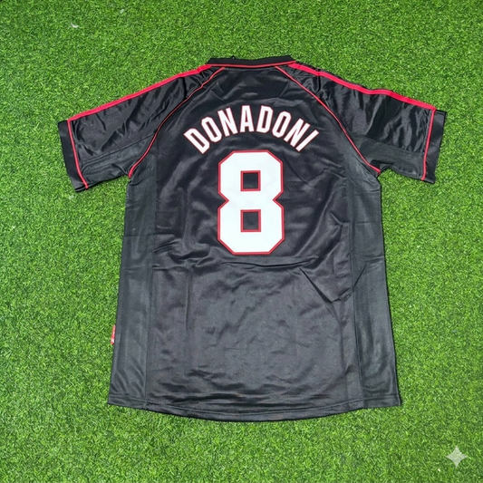 Roberto Donadoni #8 AC Milan 1998-1999 Black Retro Football Jersey