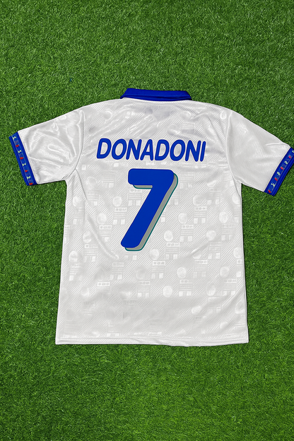 Roberto Donadoni Italy 1994 World Cup White Retro Football Jersey Kit