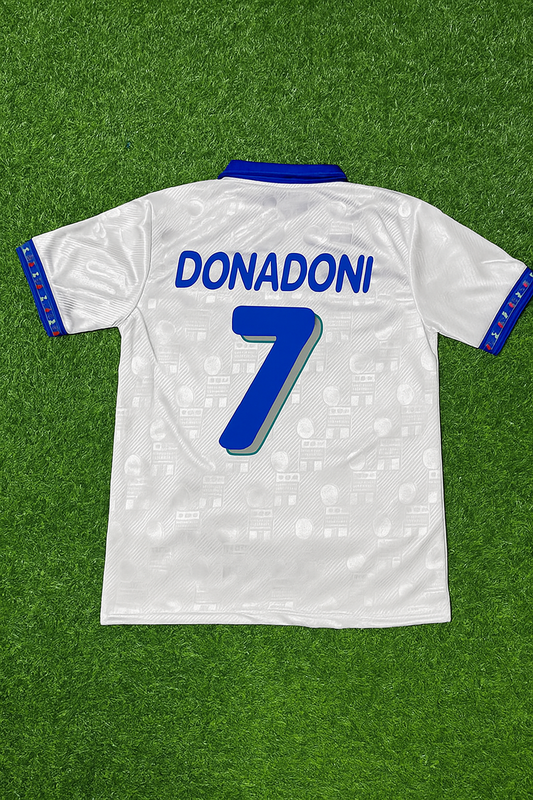 Roberto Donadoni Italy 1994 World Cup White Retro Football Jersey Kit