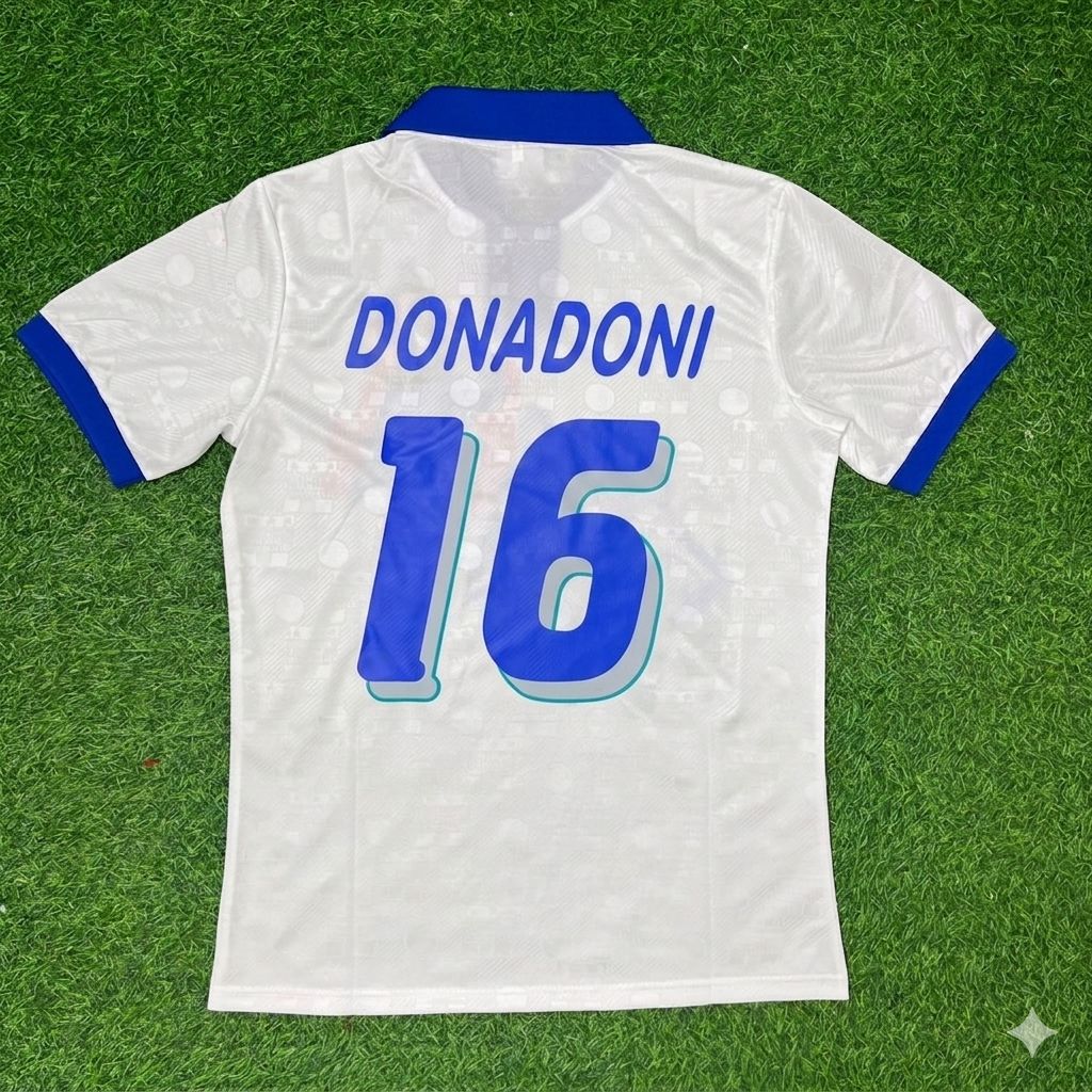 Roberto Donadoni Italy 1994 World Cup White Retro Football Jersey