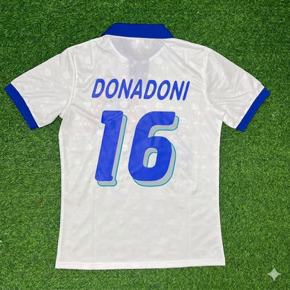 Roberto Donadoni Italy 1994 World Cup White Retro Football Jersey