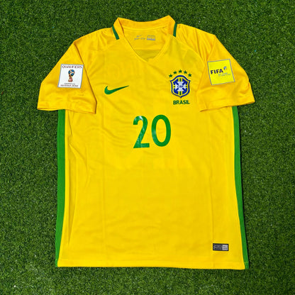 Roberto Firmino #20 Brazil 2018 World Cup Home Football Jersey