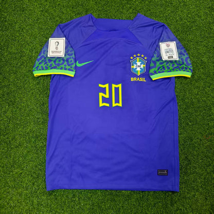 Maillot rétro de football Roberto Firmino Brésil Coupe du Monde 2022