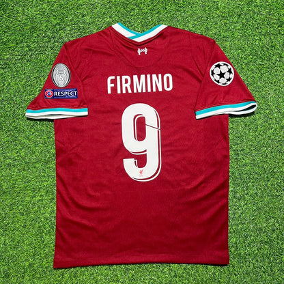 Roberto Firmino 9# Liverpool 2020-2021 Home Retro Football Jersey