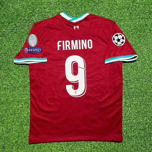 Roberto Firmino 9# Liverpool 2020-2021 Home Retro Football Jersey