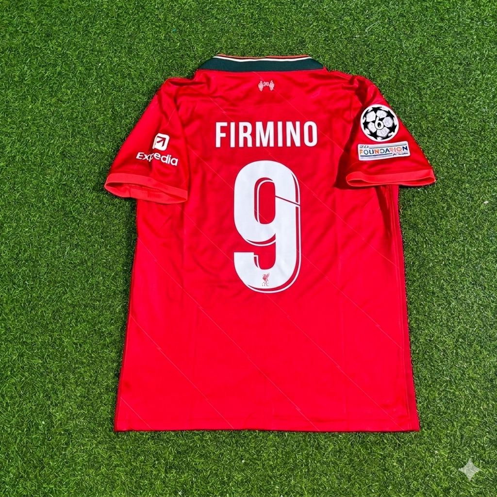 Roberto Firmino #9 Liverpool 2022 Champions League Final Home Retro Football Jersey
