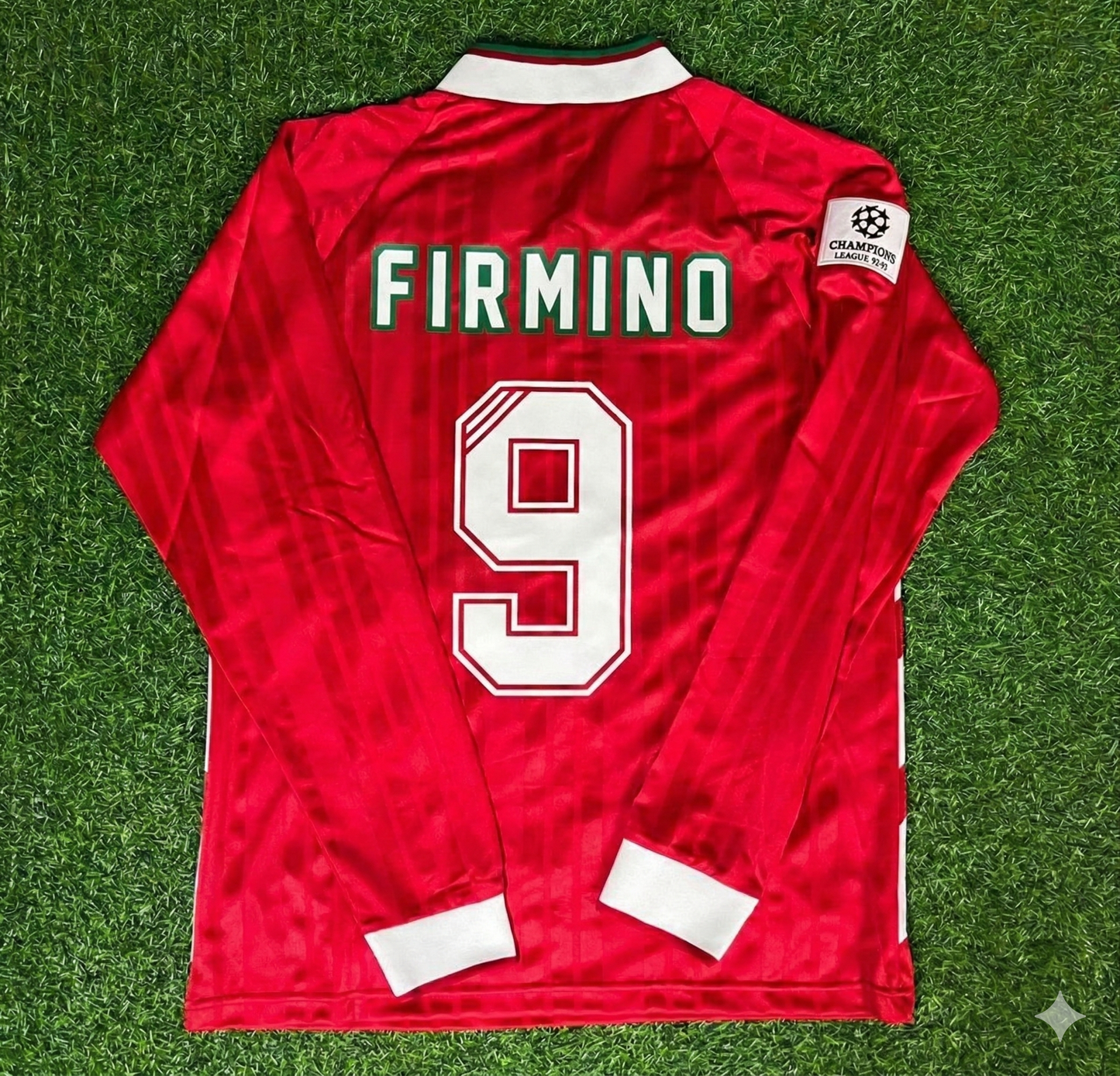 Roberto Firmino Liverpool Long Sleeve Retro Kit Jersey Trikot Maillot Soccer Shirt