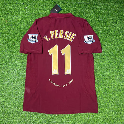 Robin van Persie Arsenal 2006 Highbury Burgundy Retro Football Jersey Soccer Shirt