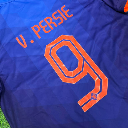 Robin van Persie Netherlands 2014 World Cup Flying Dutchman Special Goal Retro Football Jersey
