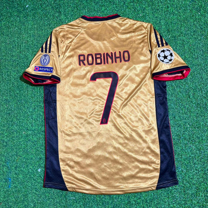 Robinho #7 AC Milan 2013 2014 Gold Retro Jersey