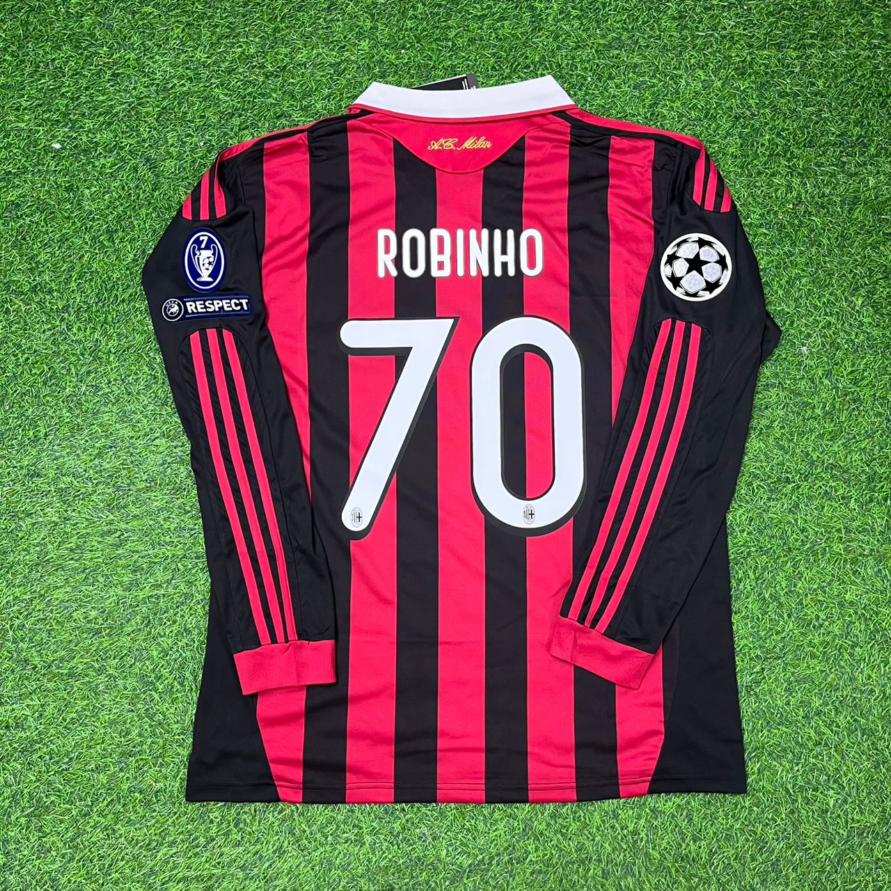 Robinho Milan 2009-2011 Long Sleeve Retro Football Jersey