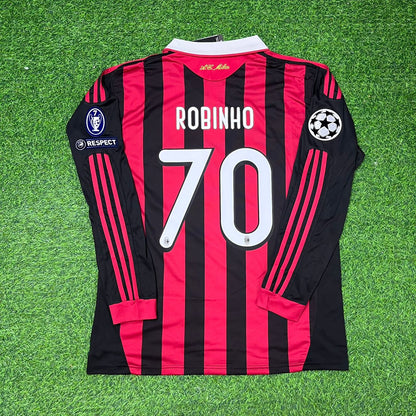 Robinho Milan 2009-2011 Long Sleeve Retro Football Jersey