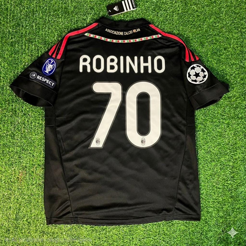 Robinho 70 - Milan Third Kit 2011/12 Retro Kit Jersey Maillot Trikot Soccer Shirt