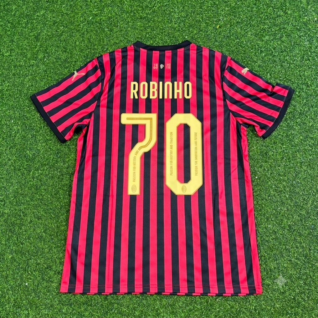 Robinho AC Milan 120th Anniversary Special Golden Retro Football Jersey