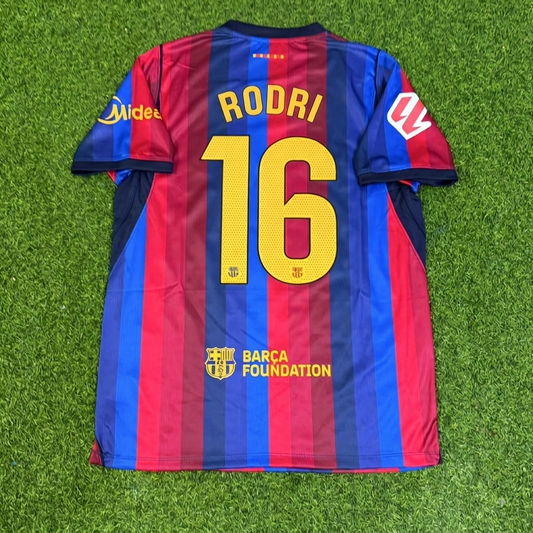 Rodri #16 Barcelona 2027 New Season Home Jersey Trikot Maillot Soccer Shirt