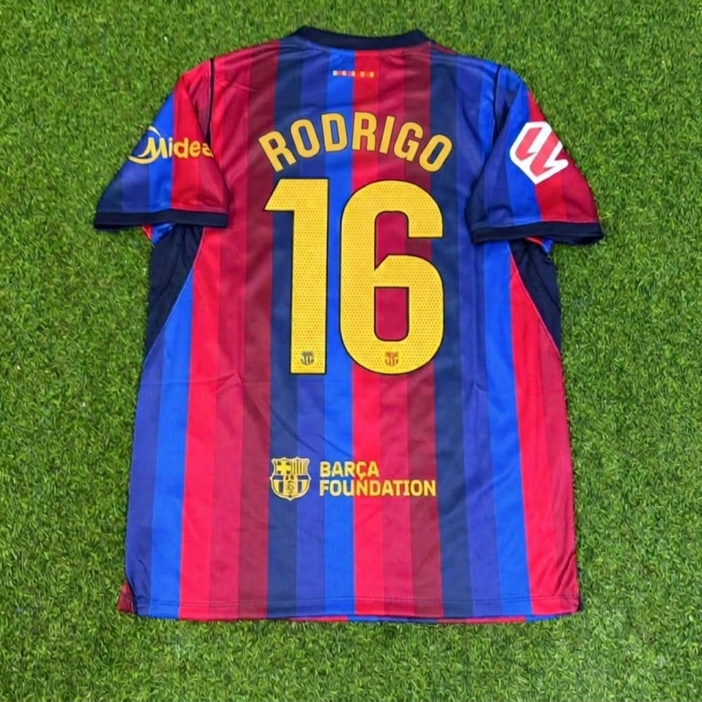 Rodri #16 Barcelone 2027 Maillot Domicile Nouvelle Saison Football