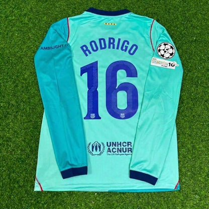 Rodri #16 Barcelona 2027 New Season Long Sleeve Jersey Trikot Maillot Soccer Shirt