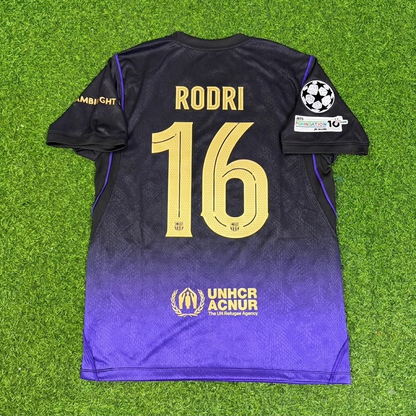 Rodri #16 Barcelona 2027 Champions League Patch New Season Away Jersey Trikot Maillot Soccer Shirt