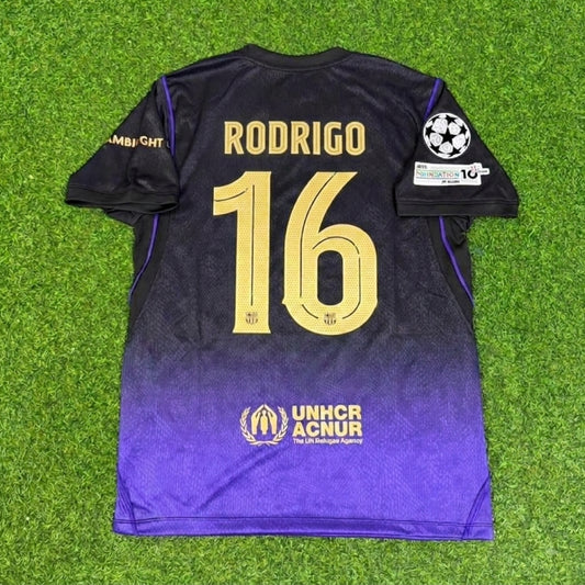 Rodri #16 Barcelona 2027 Champions League Patch New Season Away Jersey Trikot Maillot Soccer Shirt